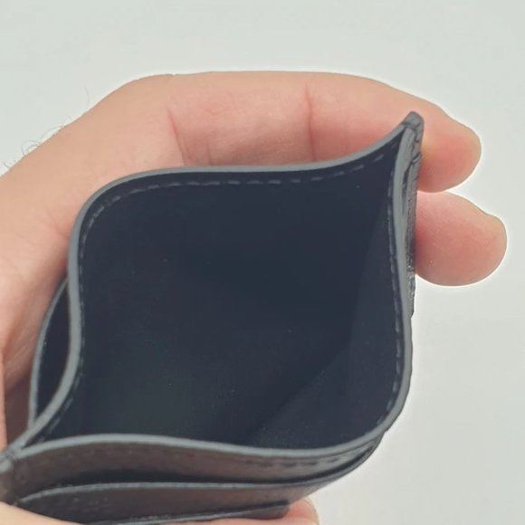 Tom Ford T line black leather wallet cardholder card case Amex - Picture 2 of 3